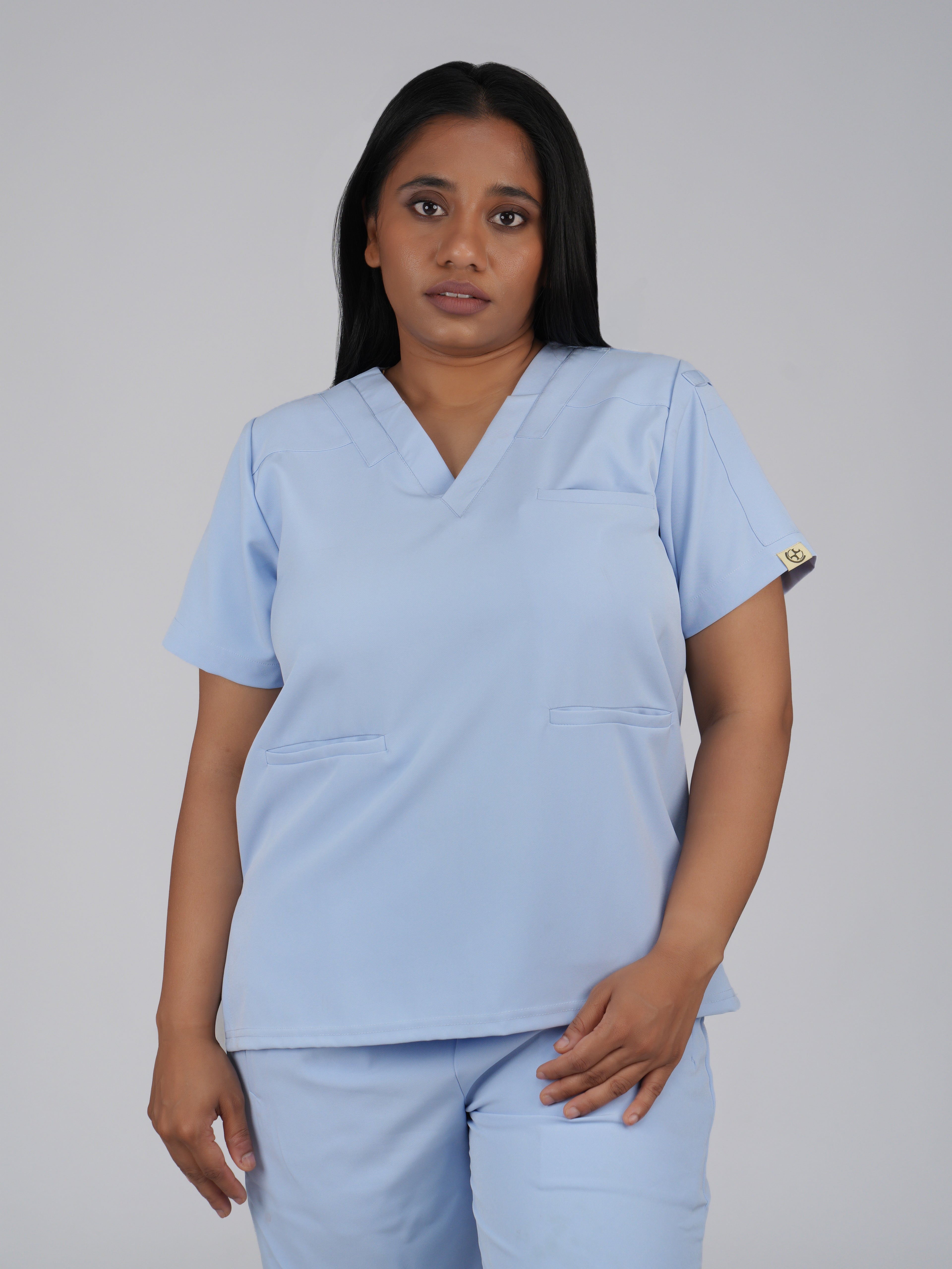 Splet premium scrub top for doctors - Soft Cloud - worn on model