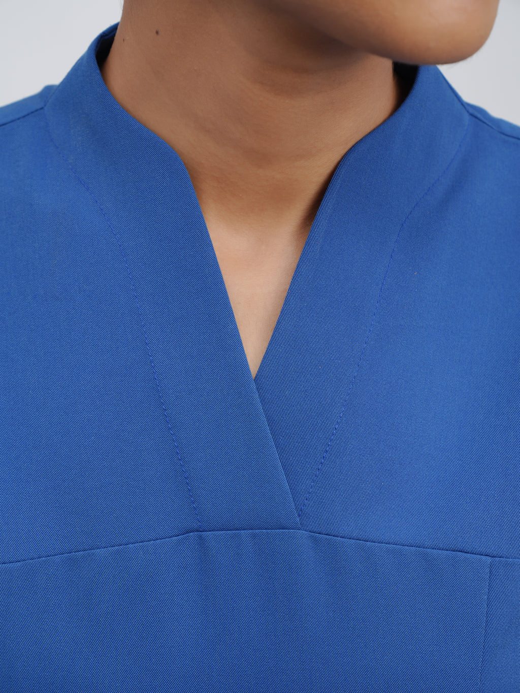 Sqwish premium scrub top for doctors - Blue Horse - structured v neck