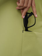 Sqwish premium scrub top for doctors - Cactus Candy - functional front pocket
