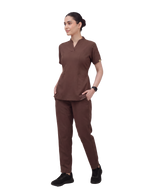 Sqwish premium scrub top for doctors - Mud Bath - full view