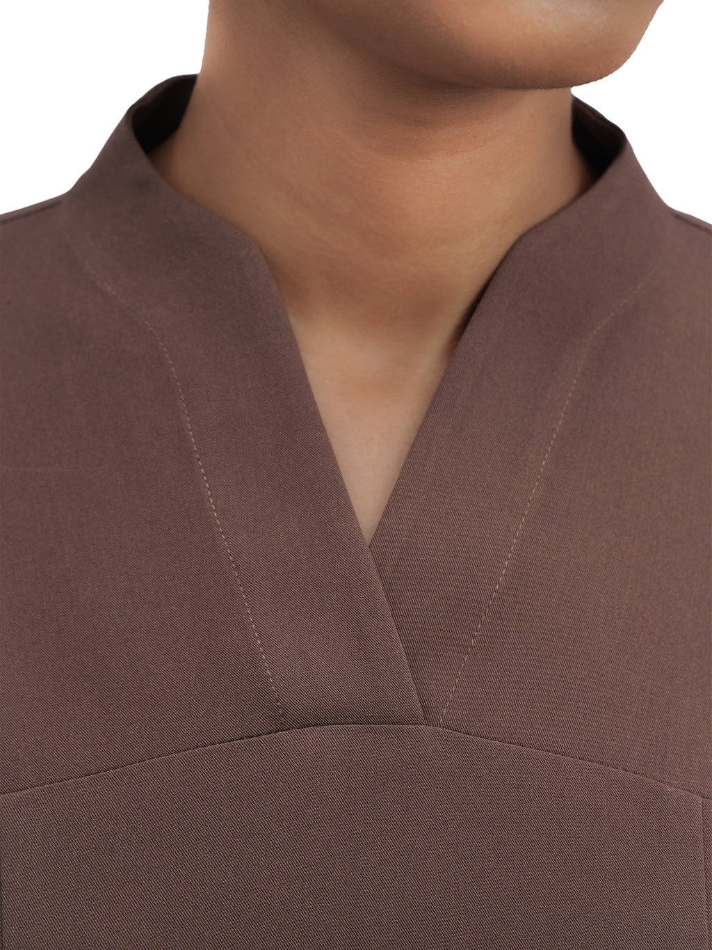 Sqwish premium scrub top for doctors - Mud Bath - structured v neck