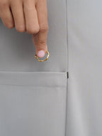 Sqwish premium scrub top for doctors - Pigeon Ash - ring loop - functional pocket